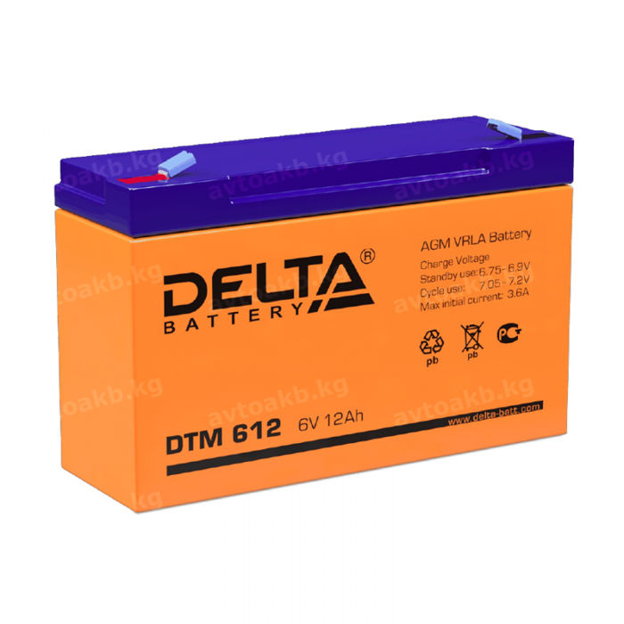 Аккумулятор Delta DTM 6V 12Ah